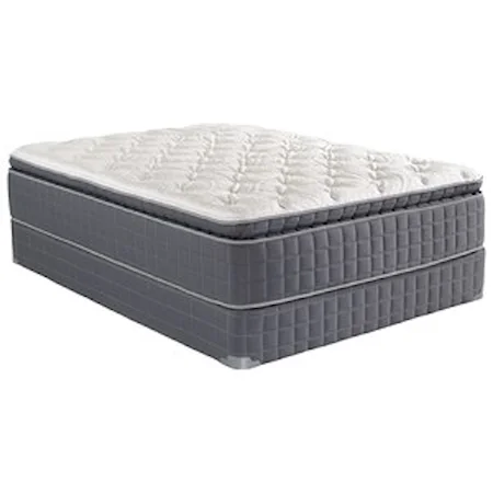 Queen 15" Coil on Coil Pillow Top Mattress and 9" Foundation